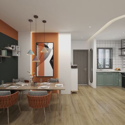 luxury vinyl plank flooring in an Ontario kitchen